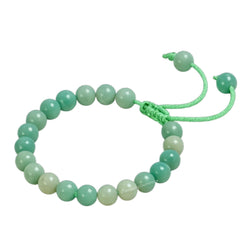 Amazing Gemstone Amazonite Bracelet close-up beads showing natural color variations
