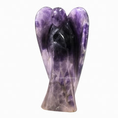 This close-up of the Amazing Gemstone Amethyst Angel highlights faceted amethyst for balance.