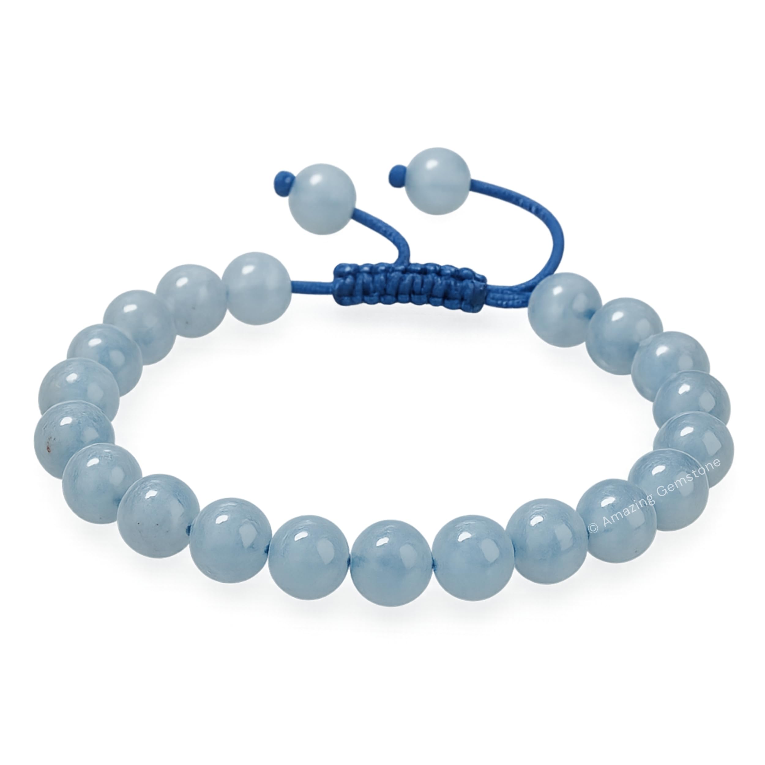 Amazing Gemstone aquamarine beads close-up, natural color and subtle shimmer.