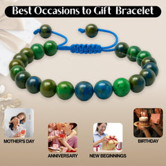 Amazing Gemstone authenticity certificate included with each azurite bracelet.