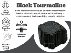 Amazing Gemstone Black Tourmaline crystal with certificate of authenticity.