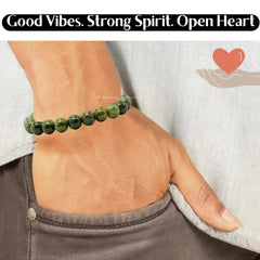 Amazing Gemstone Chrome Diopside Bracelet in zip bag packaging for gifting.