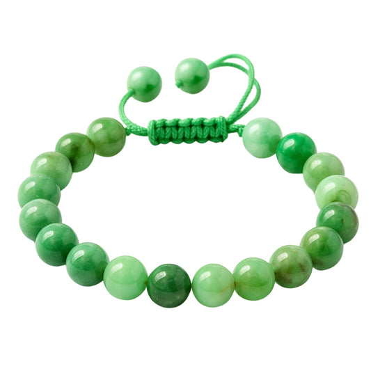 Amazing Gemstone Chrysoprase Premium Bracelet on wrist, natural beads for everyday style.
