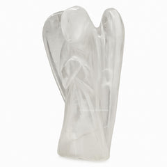 Amazing Gemstone Clear Quartz Angel in hand demonstrates portable guardian energy.