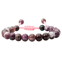 Amazing Gemstone Eudialyte bracelet with 8mm beads in natural tones for grounding.