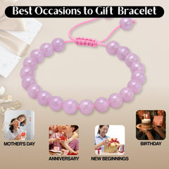 Amazing Gemstone Kunzite Bracelet certificate of authenticity included for trust