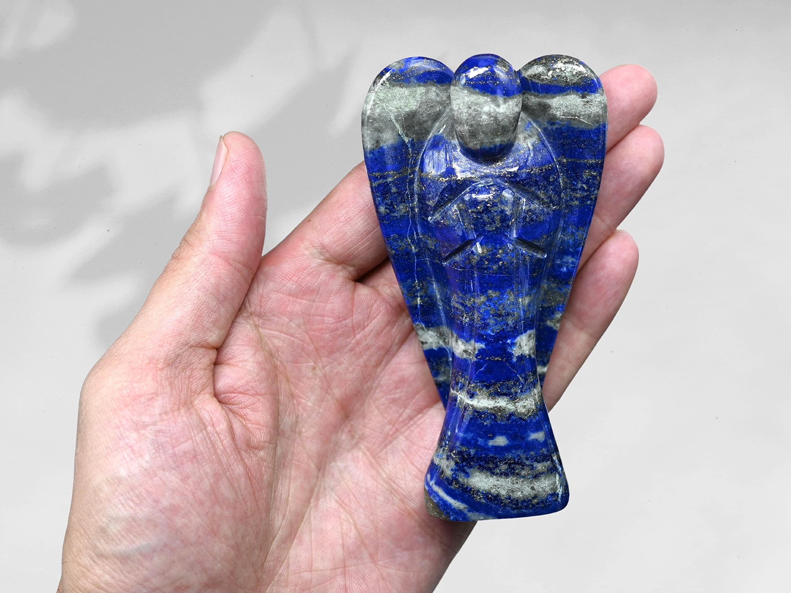 Amazing Gemstone Lapis Lazuli Angel pocket guardian design adds a gentle presence to daily routines.