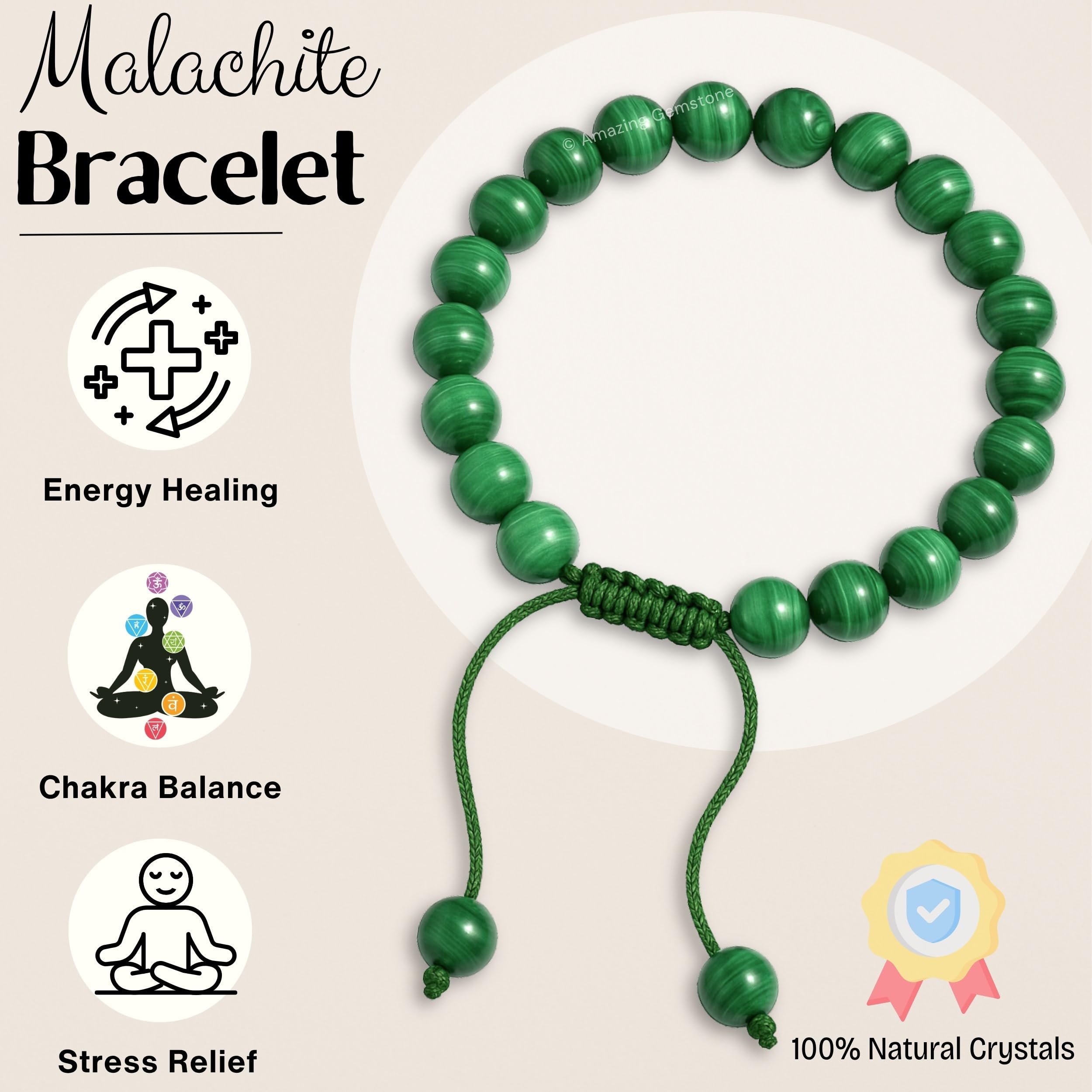 Amazing Gemstone Malachite Bracelet women's gift suitable for thoughtful occasions.