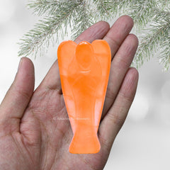 Amazing Gemstone Orange Selenite Angel gift-ready display piece for any space.
