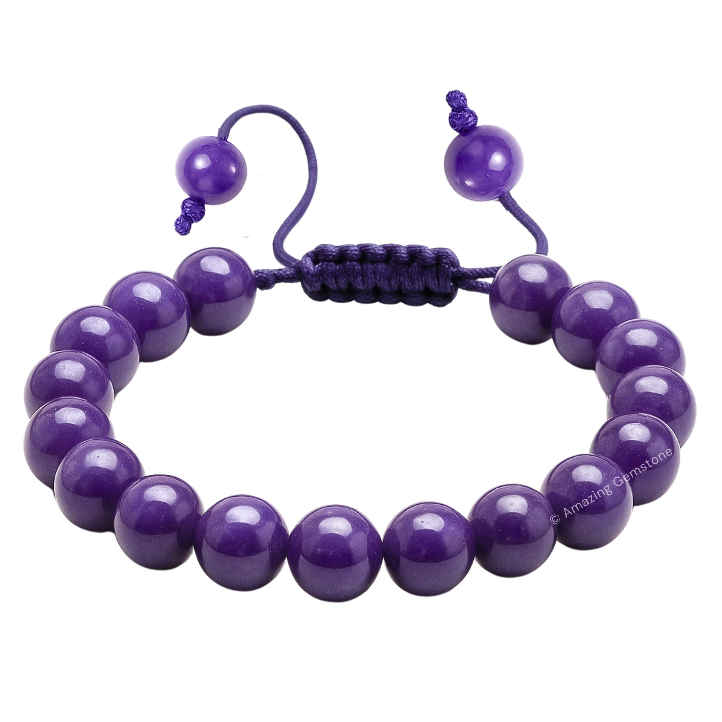Amazing Gemstone Phosphodorite bracelet with 8mm beads, balanced energy close-up