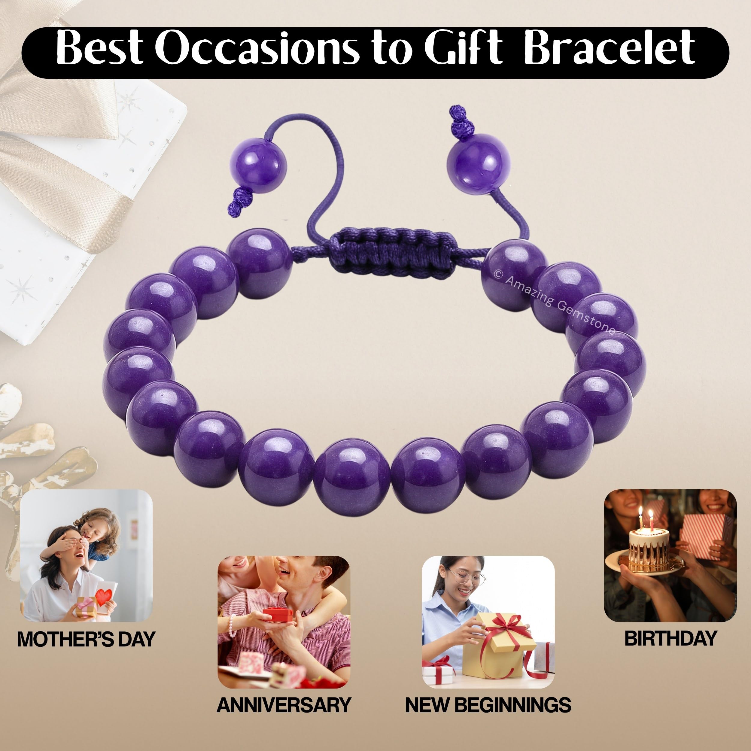 Care and storage of Amazing Gemstone Phosphodorite bracelet in zip bag
