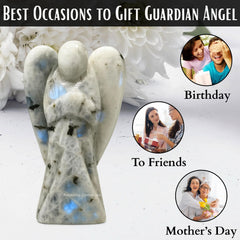 Pocket guardian angel statue from Amazing Gemstone for desk or shelf.