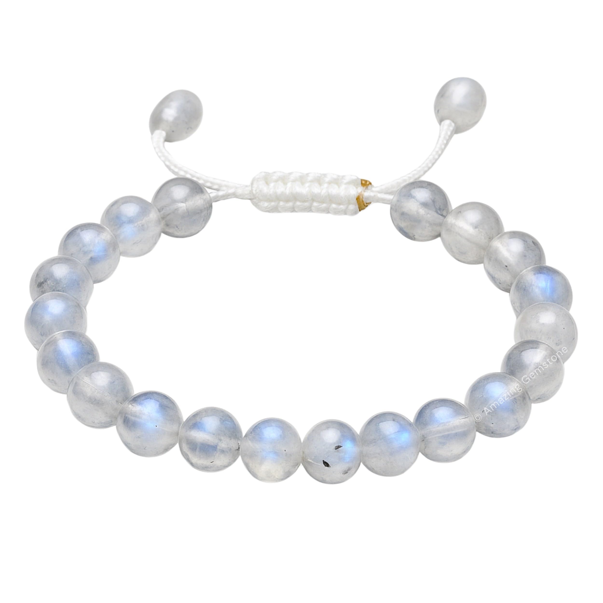 Amazing Gemstone Rainbow Moonstone bracelet close-up with premium beads for everyday elegance.