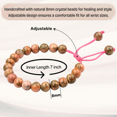 Amazing Gemstone Rhodochrosite bracelet unisex design for all genders