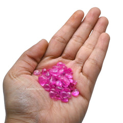 Amazing Gemstone Rose Aura Quartz chips include authenticity certificate.