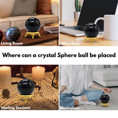 Amazing Gemstone Shungite ball 2-inch diameter for compact use.