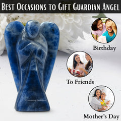 Amazing Gemstone sodalite angel Mother's Day gift, meaningful keepsake.