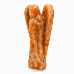 Amazing Gemstone Sunstone Angel pocket-guardian on desk fosters focus and protection.