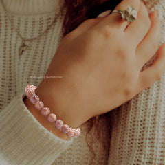 Amazing Gemstone Sunstone Bracelet handmade detail highlighting artisanal craftsmanship