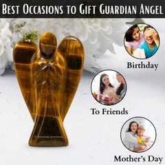 Amazing Gemstone Tiger Eye Angel craftsmanship signals earth-mined authenticity.