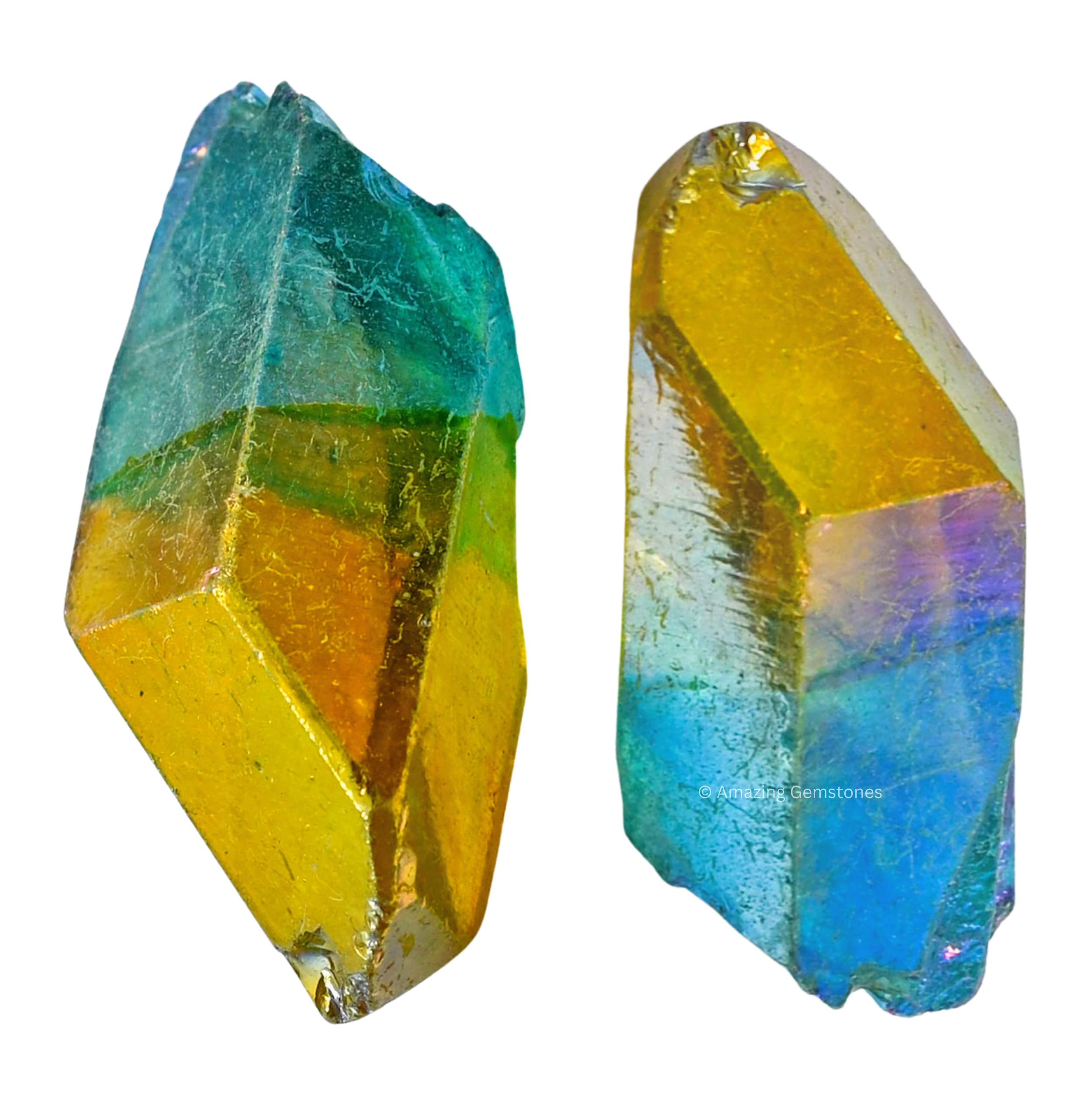 Amazing Gemstone yellow aqua aura quartz crystal cluster for display and inspiration