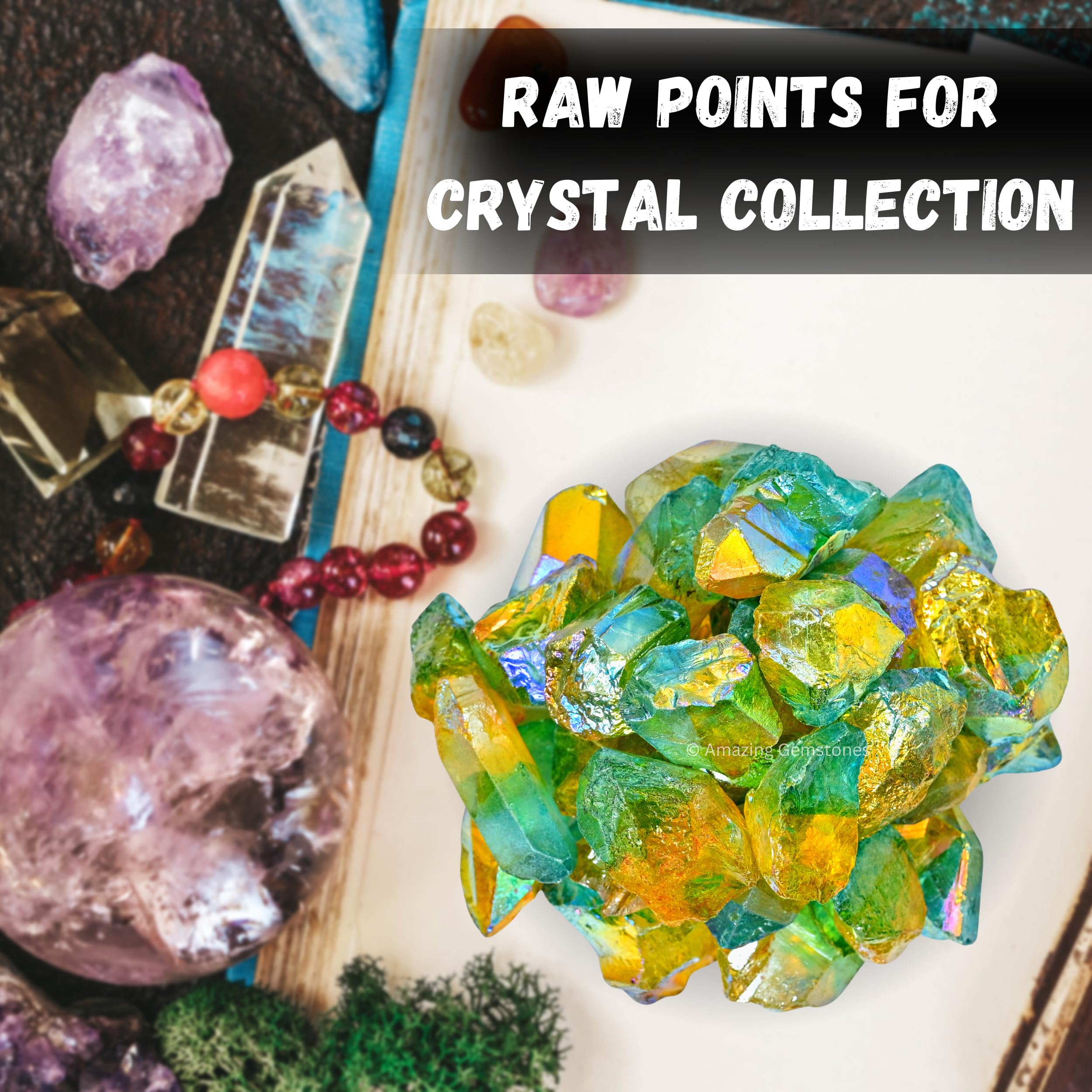 Amazing Gemstone yellow aqua aura quartz display piece with brilliant iridescence