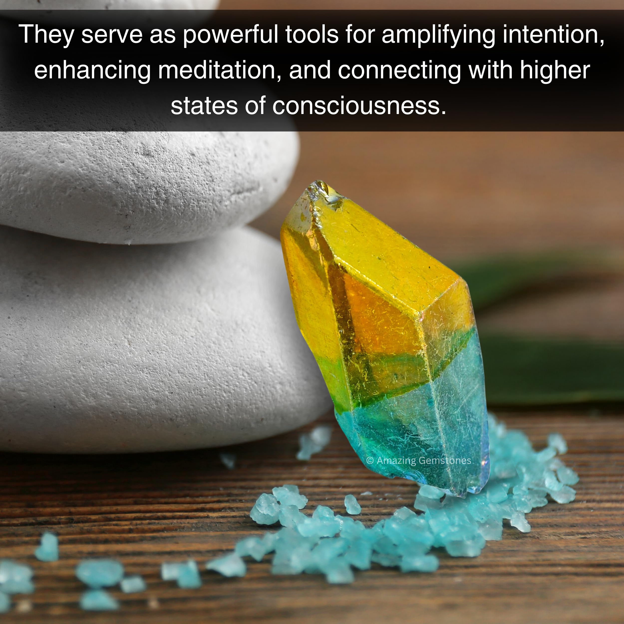 Amazing Gemstone yellow aqua aura quartz natural rock for home decor and collection