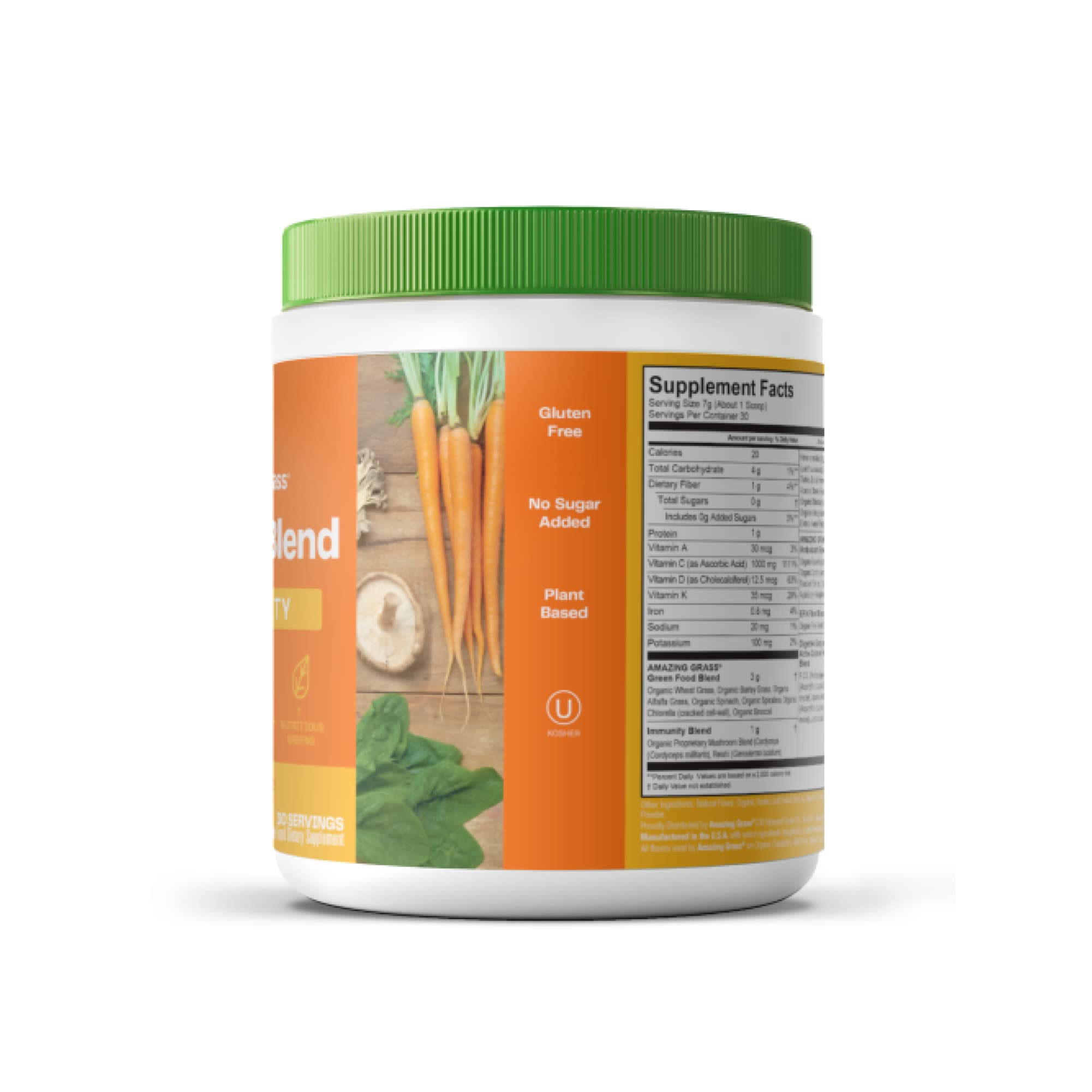 Amazing Grass Green Superfood Immunity scoop enables quick daily wellness routines.