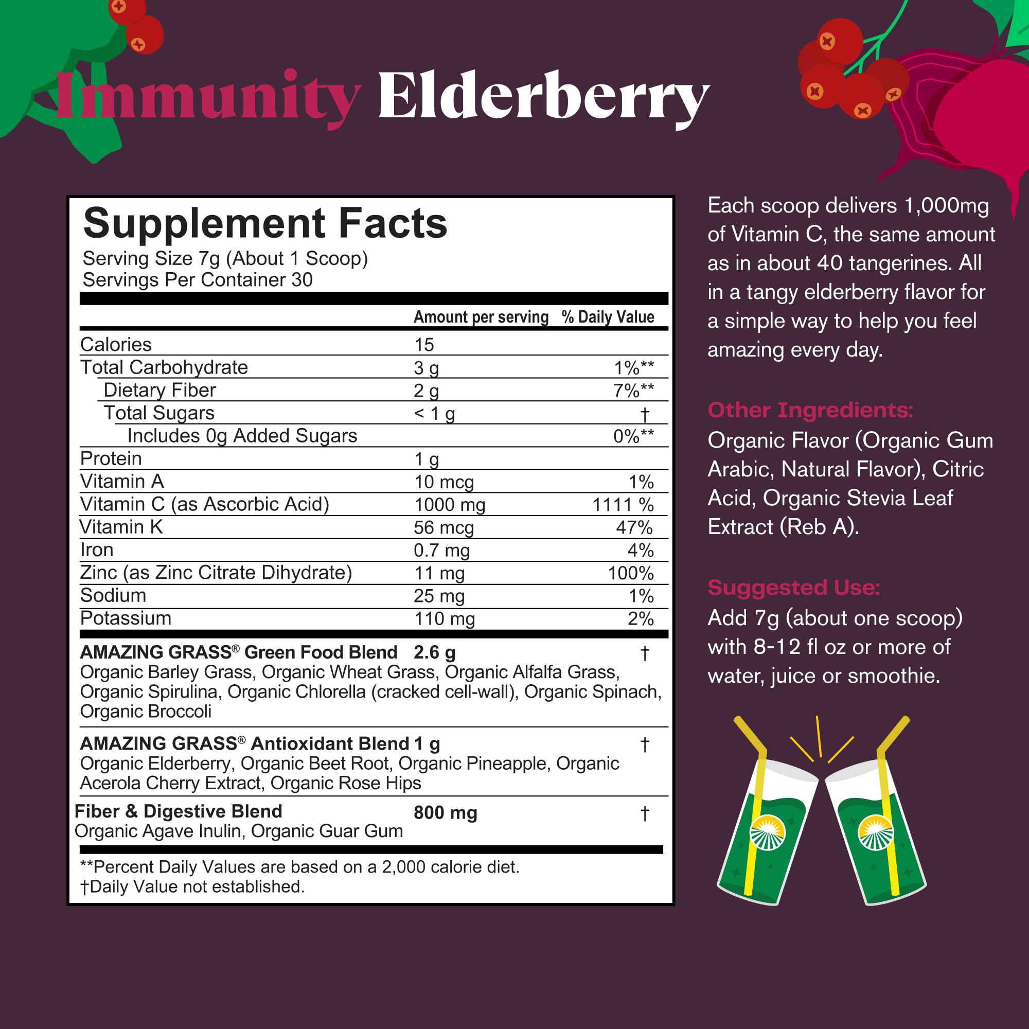 Amazing Grass Greens Blend bottle pour demonstrates quick, convenient daily nutrition.