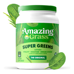 Amazing Grass Greens Blend Original scoop dissolves easily in water for quick use