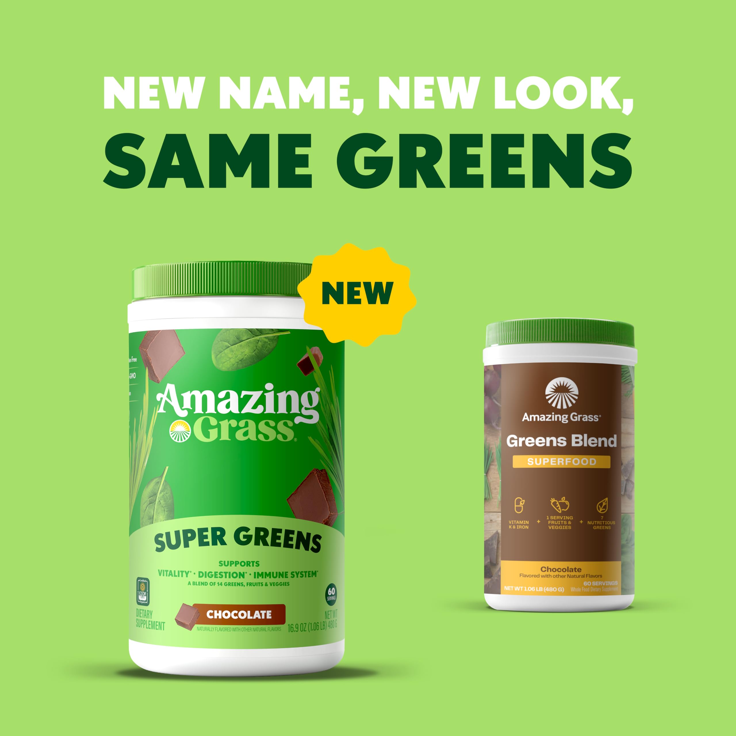 Amazing Grass Greens dissolving in water suggests a quick, plant-based energy boost.