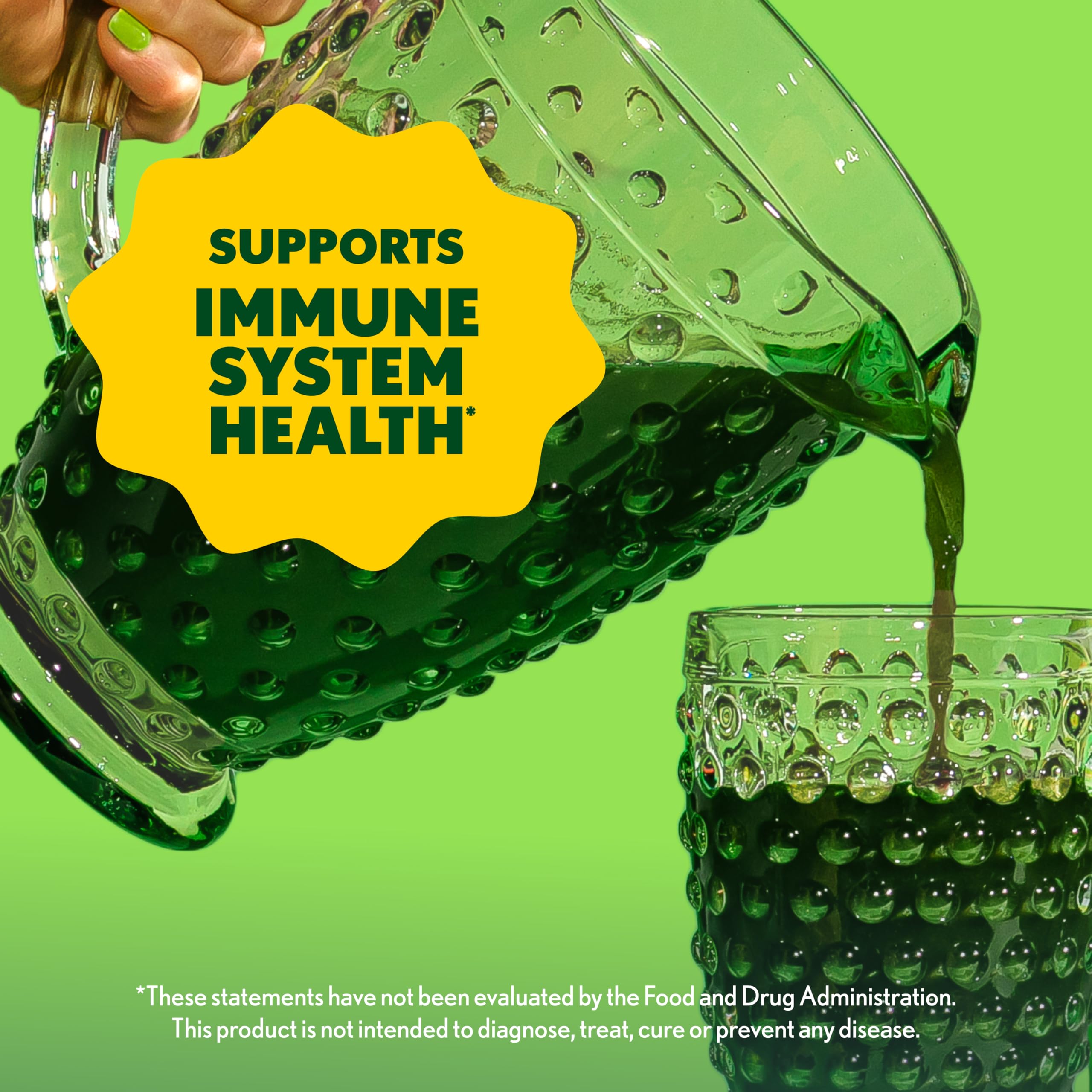 Amazing Grass Greens lifestyle shake portrays a rich, chocolate-flavored daily ritual.