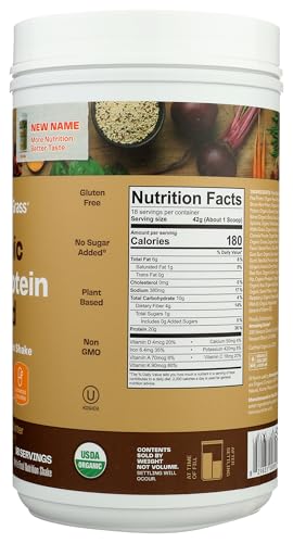 Ingredient panel shows greens and fruits in Amazing Grass formula