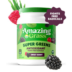 Amazing Grass organic spirulina powder scoop, versatile plant protein and antioxidant source.