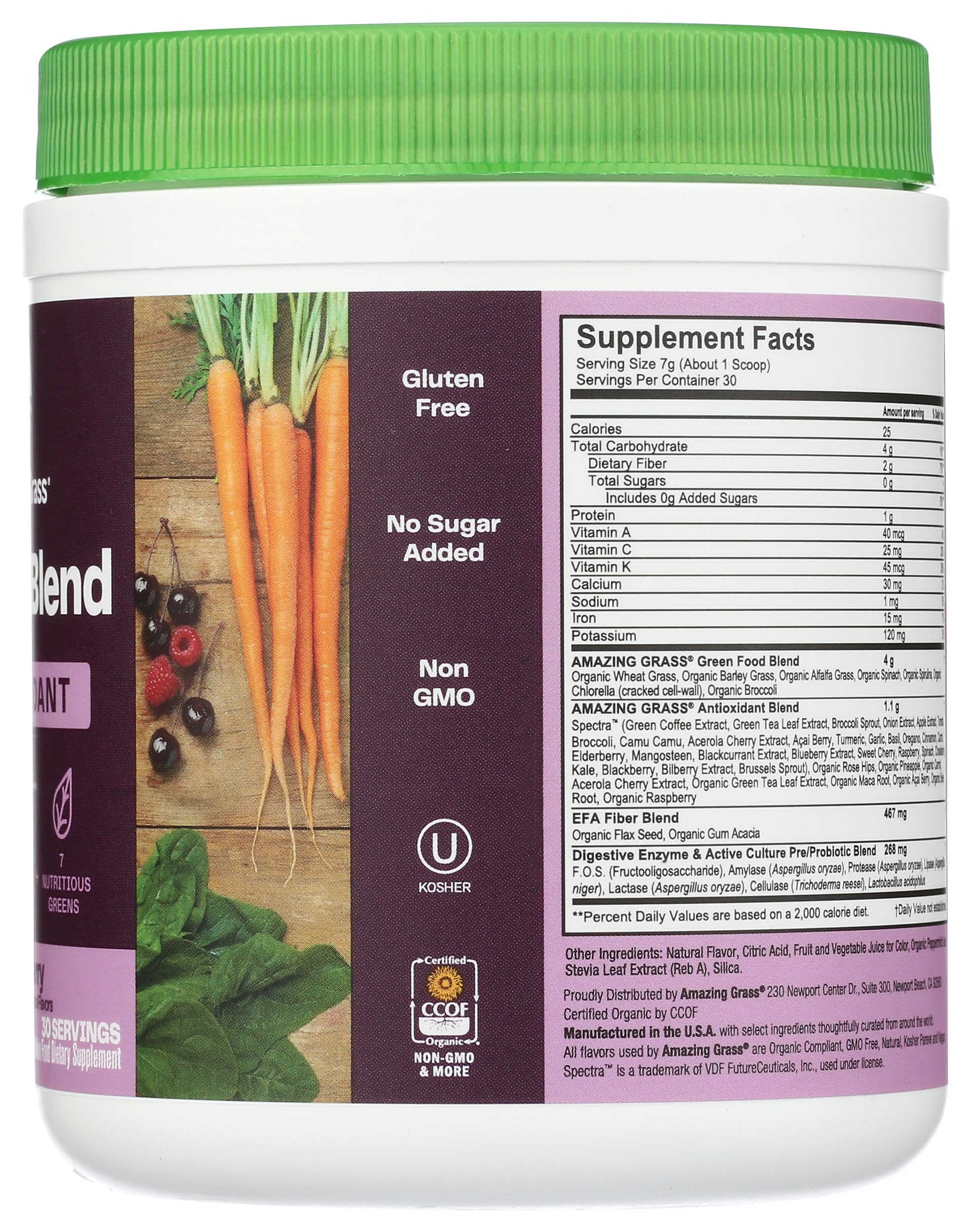 Amazing Grass Sweet Berry Powder next to yogurt for a tasty addition