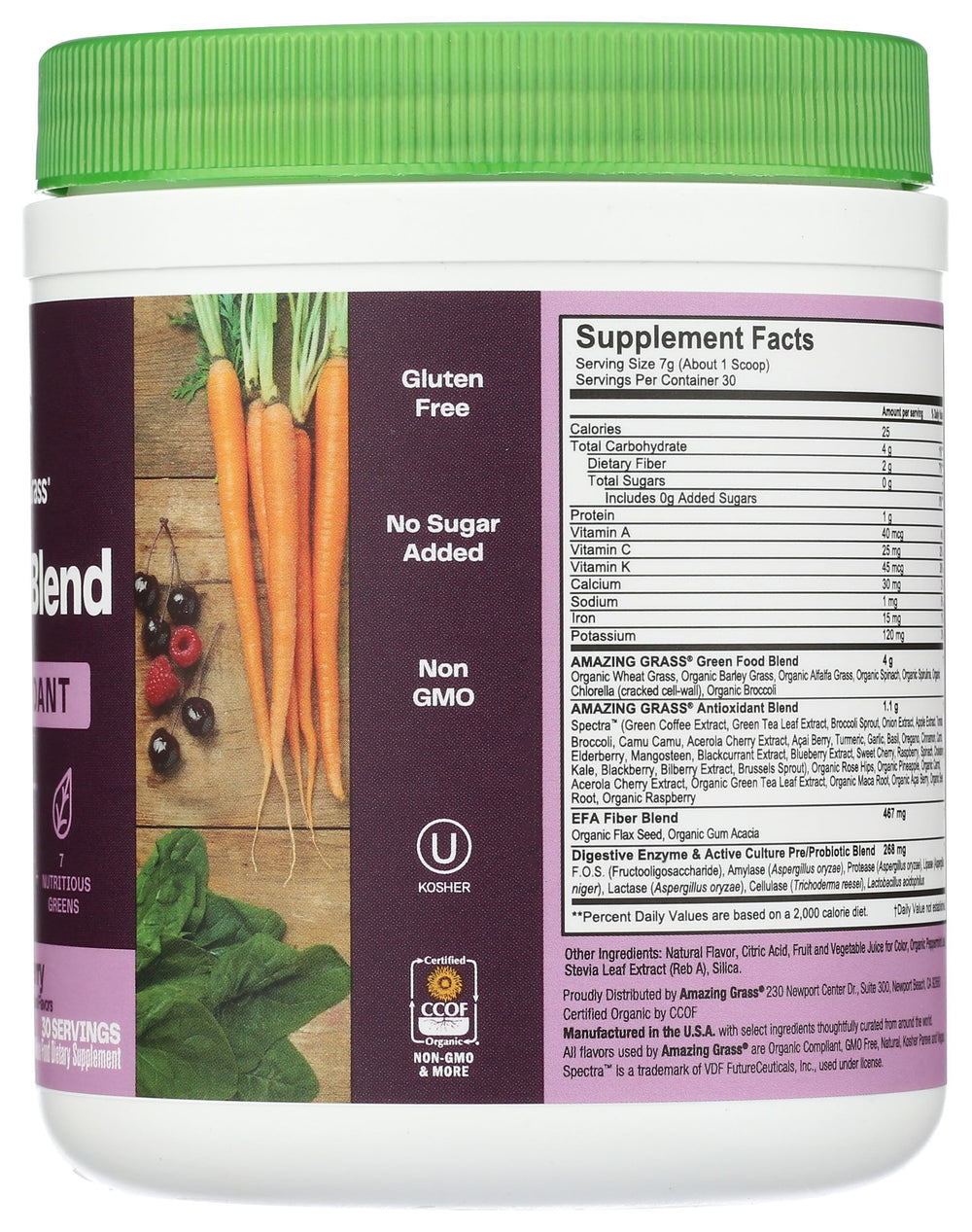 Amazing Grass Sweet Berry Powder next to yogurt for a tasty addition
