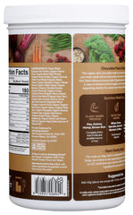 Amazing Grass vegan protein powder in chocolate peanut butter with creamy shake appeal