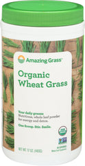 Amazing Grass Wheat Grass Powder front view showing the product for daily greens