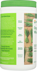 Ingredients label details for Amazing Grass Wheat Grass Powder