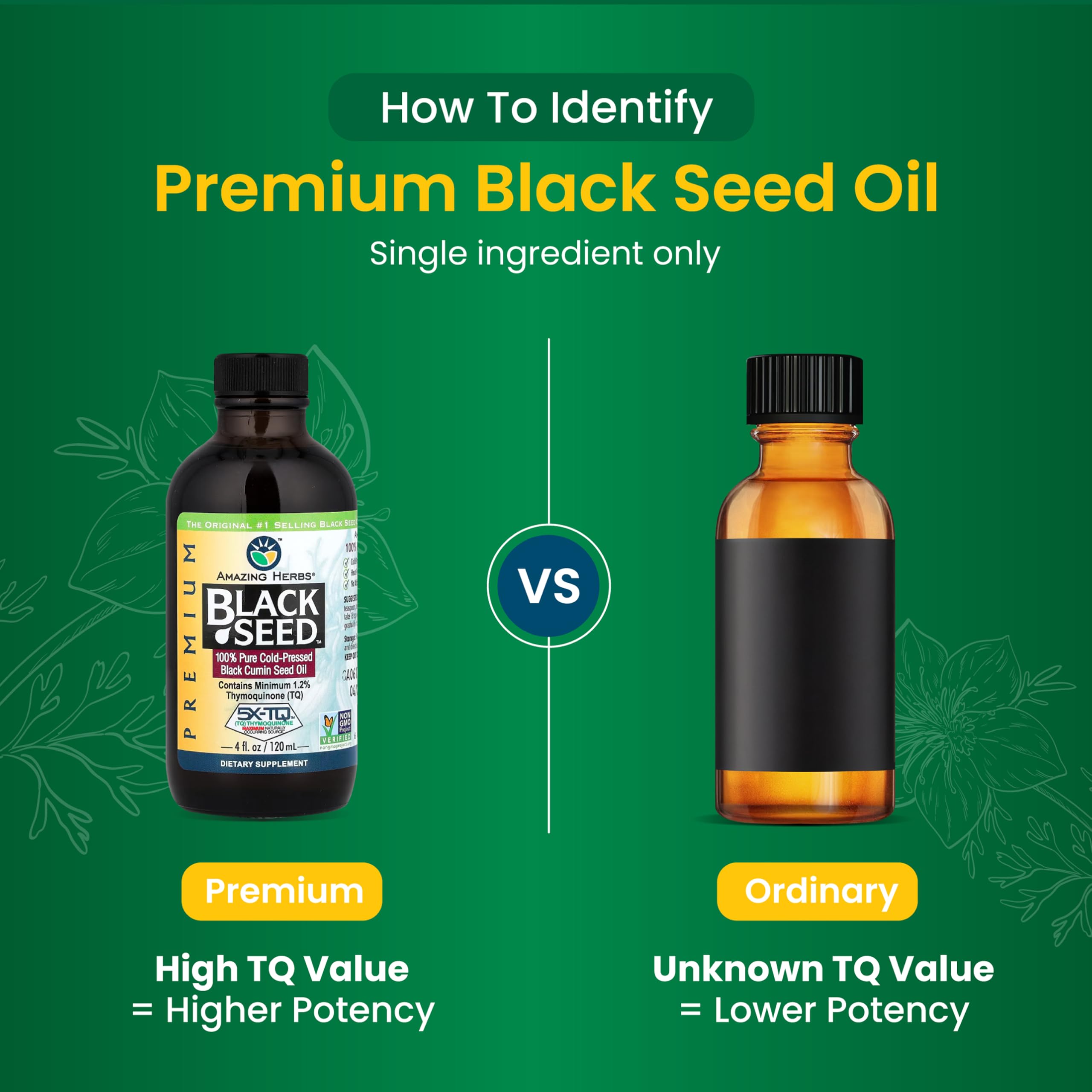 Amazing Herbs Black Seed Oil two-bottle pack on display for ongoing wellness