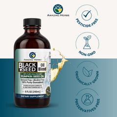 Amazing Herbs black seeds closeup emphasizing oil richness and aroma