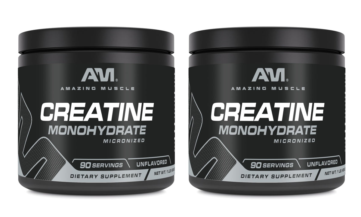 Amazing Muscle Creatine Micronized bottle front for post-workout use