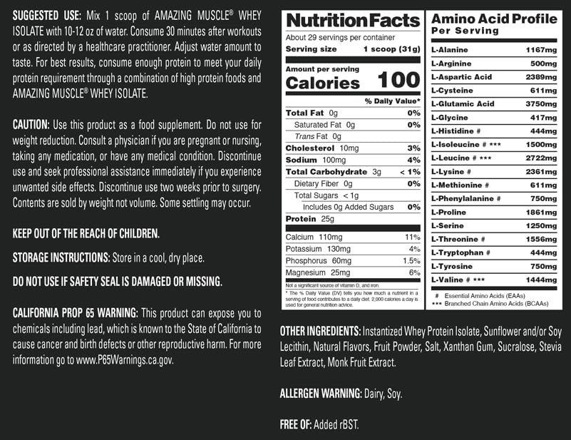 Amazing Muscle serving setup ready-to-make shake after workouts