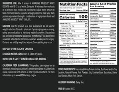 Amazing Muscle serving setup ready-to-make shake after workouts