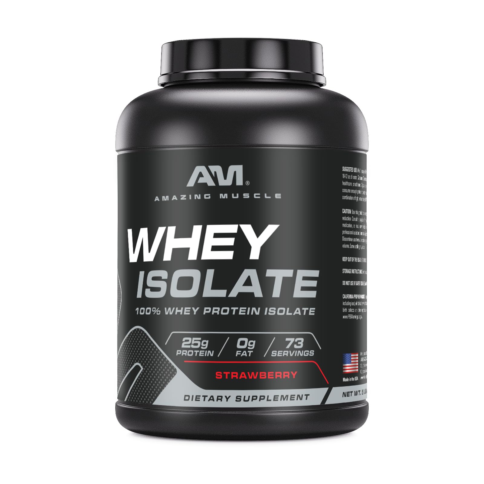 Amazing Muscle Whey Isolate powder being mixed with water shows smooth texture.