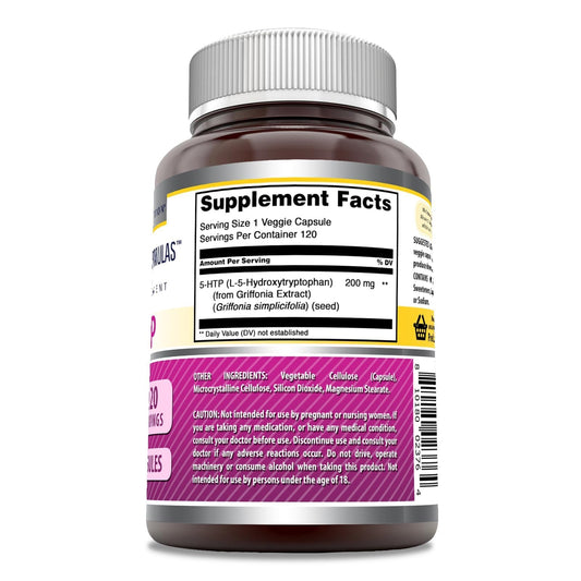 Amazing Nutrition Amazing Formulas 5-HTP capsules close-up for easy dosing