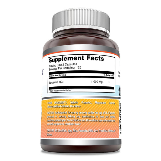 Amazing Nutrition Berberine capsules close-up for easy daily intake.