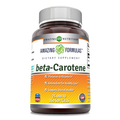 Amazing Formulas Beta Carotene bottle for daily antioxidant support.