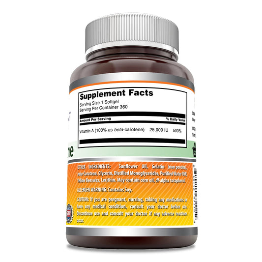 Amazing Formulas Beta Carotene softgel for convenient high-potency daily use.