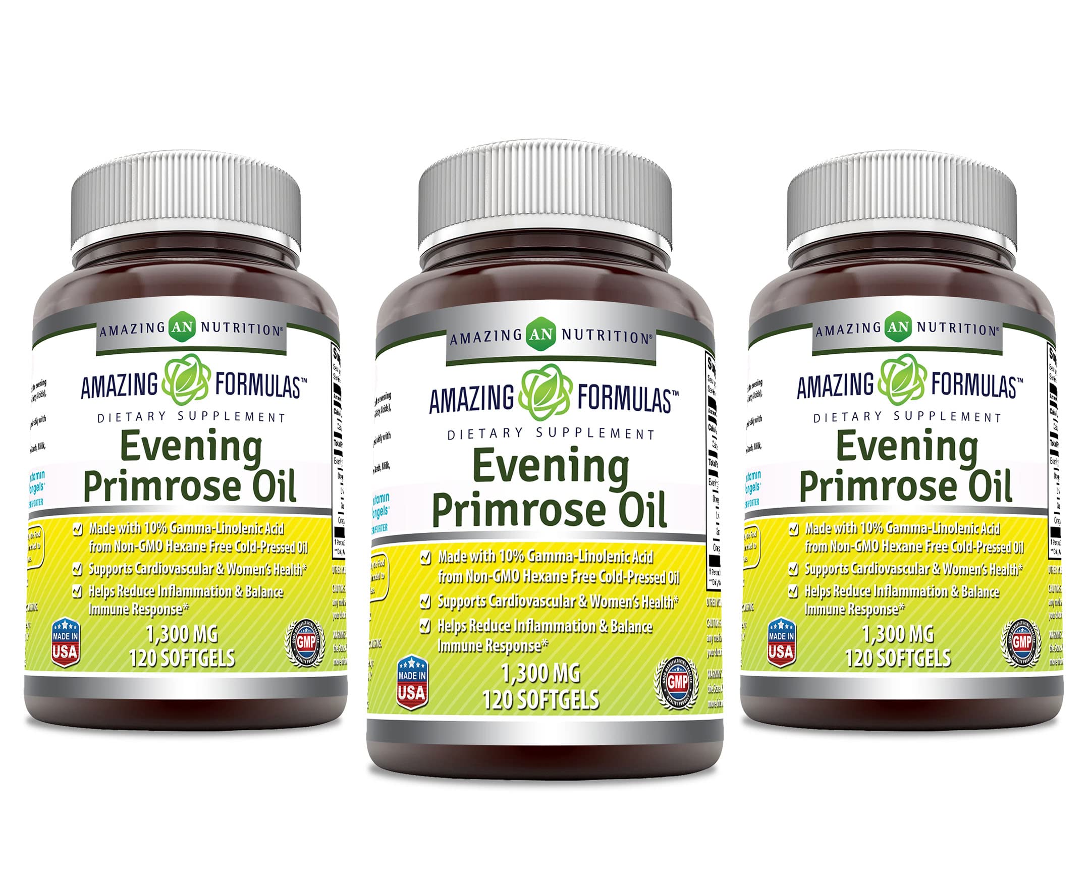 Amazing Nutrition Amazing Formulas Evening Primrose Oil 1300mg softgels for daily wellness support